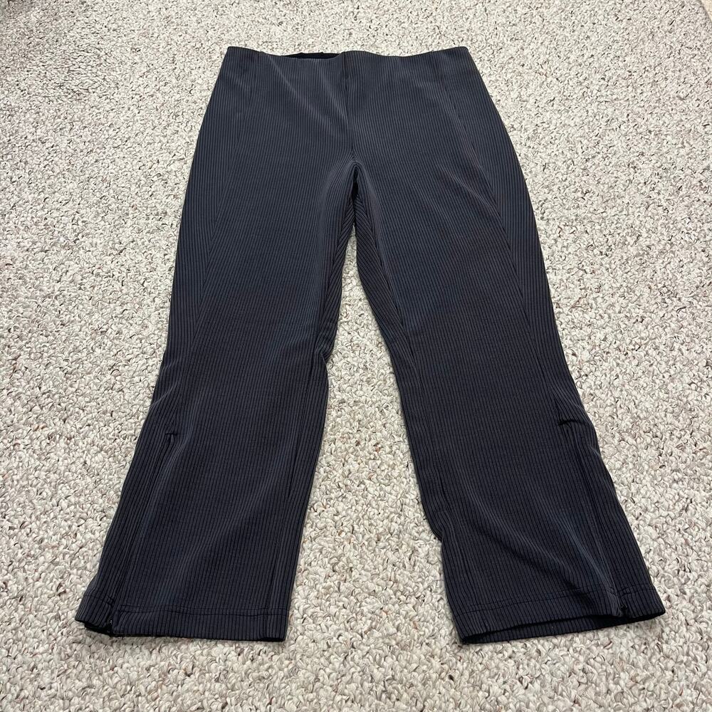 Lululemon Ribbed Softstreme Zip-Leg High Rise Cropped Pants 12 Athleisure Casual